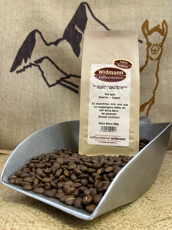 Organic - Kaffee No. 41 Organic Red Iapar Brasilien 250 g Papierverbundverpackung Organic - Kaffee No. 41 Organic Red Iapar Brasilien 250 g Papierverbundverpackung