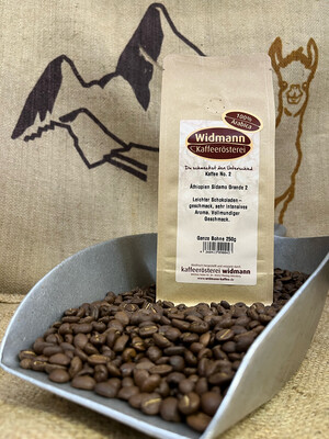 Kaffee No. 2
Äthiopien Sidamo
250 g Papierverbundverpackung