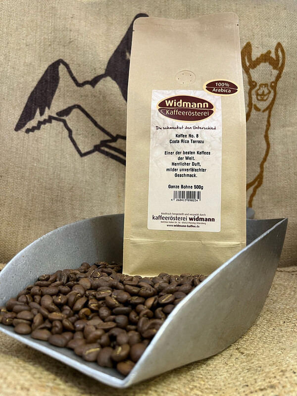 Kaffee No. 8 Costa Rica Tarrazu 500 g Papierverbundverpackung Kaffee No. 8 Costa Rica Tarrazu 500 g Papierverbundverpackung