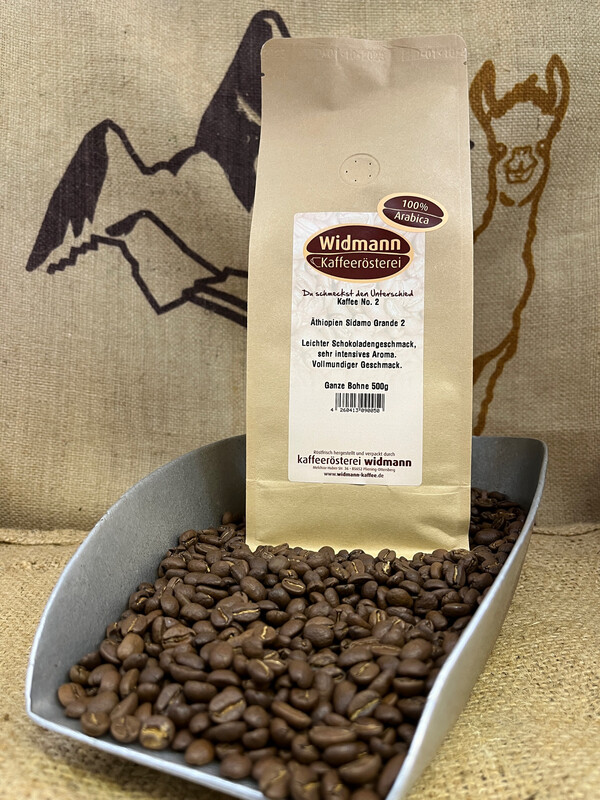 Kaffee No. 2 Äthiopien Sidamo 500 g Papierverbundverpackung Kaffee No. 2 Äthiopien Sidamo 500 g Papierverbundverpackung