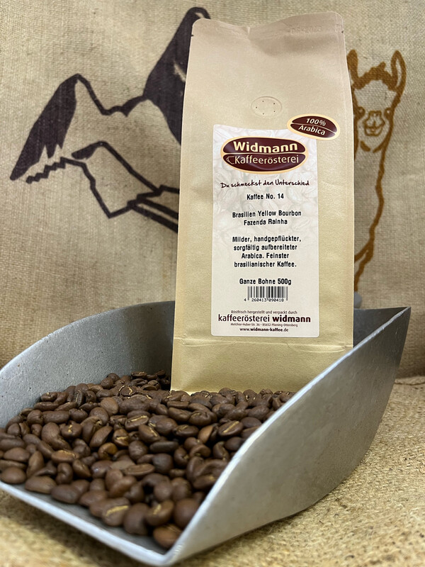 Kaffee No. 14 Brasilien Yellow Bourbon 500 g Papierverbundverpackung Kaffee No. 14 Brasilien Yellow Bourbon 500 g Papierverbundverpackung