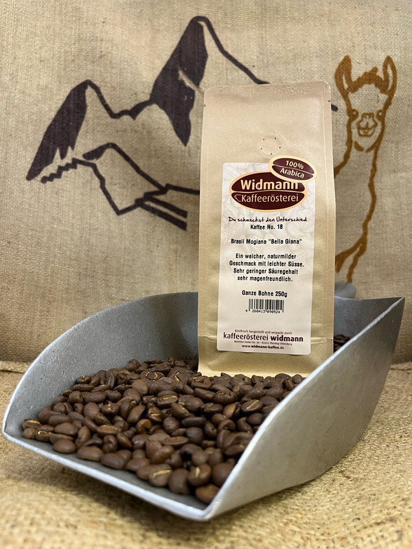Kaffee No. 18 Brasil Mogiana Kaffee No. 18 Brasil Mogiana "Bella Giana" 250 g Papierverbundverpackung