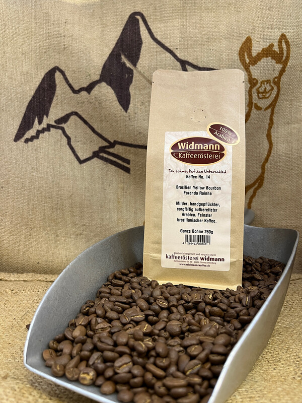Kaffee No. 14 Brasilien Yellow Bourbon 250 g Papierverbundverpackung Kaffee No. 14 Brasilien Yellow Bourbon 250 g Papierverbundverpackung