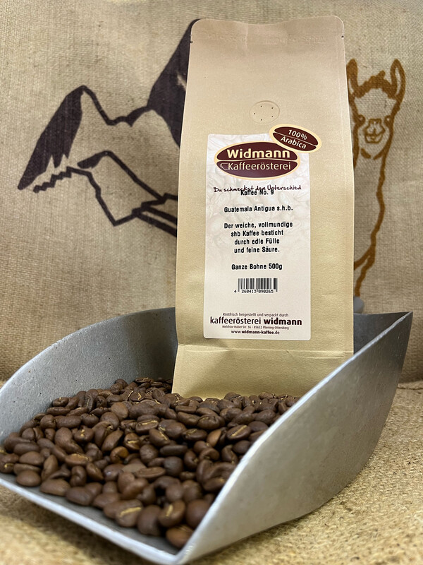 Kaffee No. 9 Guatemala Antigua 500 g Papierverbundverpackung Kaffee No. 9 Guatemala Antigua 500 g Papierverbundverpackung