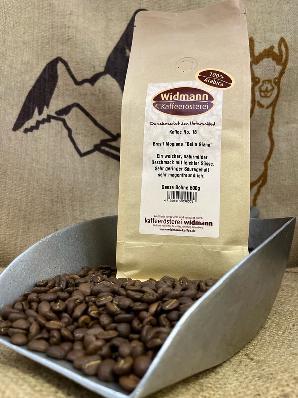 Kaffee No. 18 Brasil Mogiana Kaffee No. 18 Brasil Mogiana "Bella Giana" 500 g Papierverbundverpackung