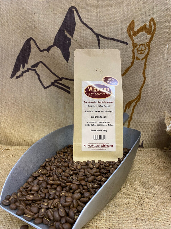 Organic - Kaffee No. 44 Honduras Hochlandkaffee ENTKOFFEINIERT 250 g Papierverbundverpackung Organic - Kaffee No. 44 Honduras Hochlandkaffee ENTKOFFEINIERT 250 g Papierverbundverpackung