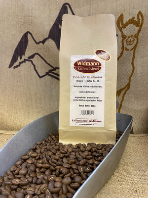 Organic - Kaffee No. 44
Honduras Hochlandkaffee ENTKOFFEINIERT
500 g Papierverbundverpackung