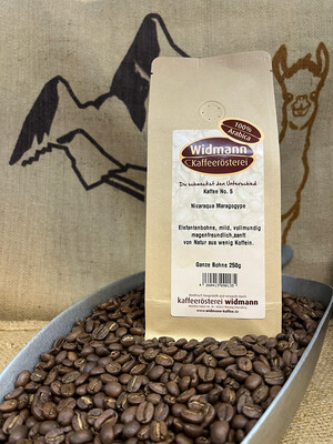 Kaffee No. 5 Nicaragua Maragogype 250 g Papierverbundverpackung