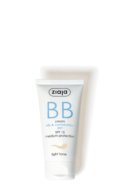 Ziaja BB Creme für fettige Haut & Mischhaut - helle Tönung + LSF 15 - 50ml