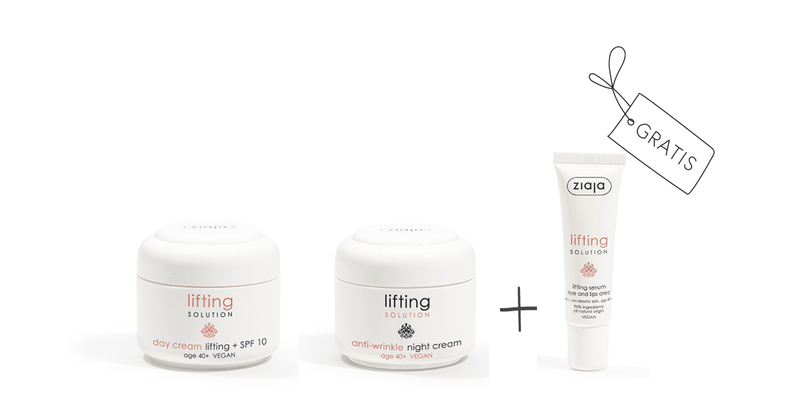 Ziaja LIFTING SOLUTION 40+ Gesichtspflege-Set mit GRATIS Augen- und Lippenserum