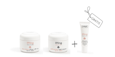Ziaja LIFTING SOLUTION 40+ Gesichtspflege-Set mit GRATIS Augen- und Lippenserum