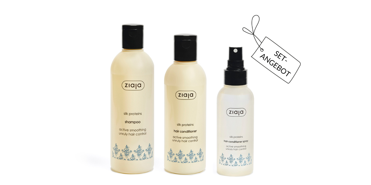 Ziaja SILK glättendes Seidenprotein Haarpflege-Set