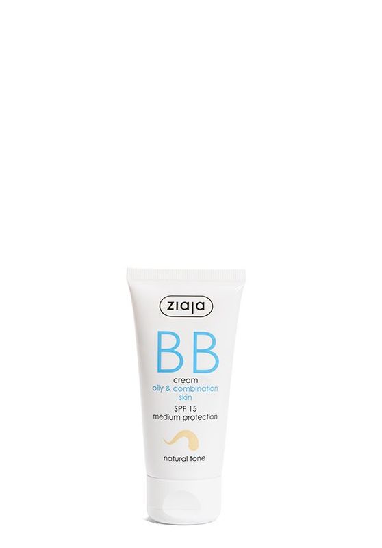 Ziaja BB Creme für fettige Haut & Mischhaut  - natürliche Tönung + LSF 15 - 50ml