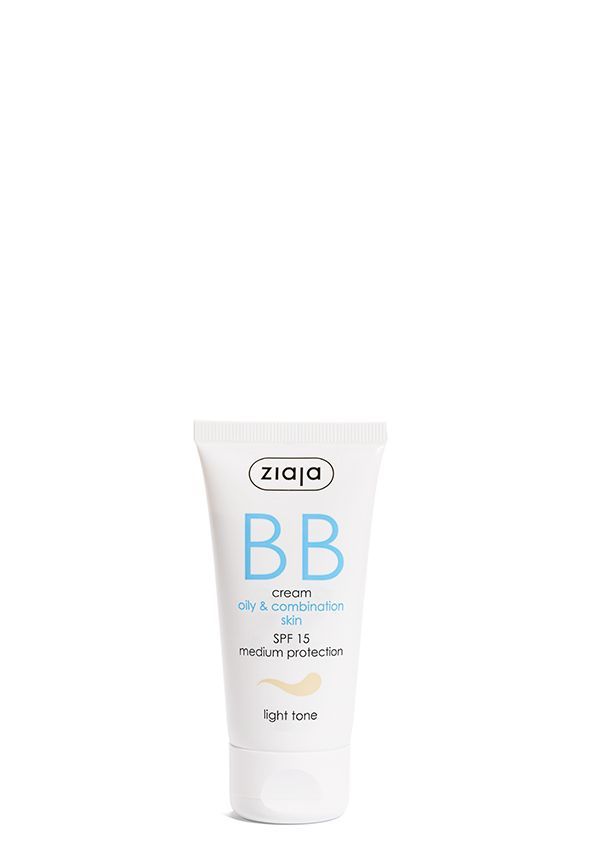 Ziaja BB Creme für fettige Haut & Mischhaut  - helle Tönung + LSF 15 - 50ml