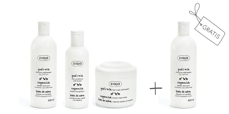 Ziaja ZIEGENMILCH Keratin-Haarpflege-Set mit GRATIS Shampoo