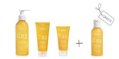 Ziaja VITAMIN C.B3 regenerierendes & peelendes Gesichtspflegeritual-Set mit GRATIS Glow-Säuretoner