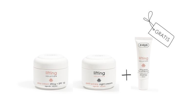 Ziaja LIFTING SOLUTION 40+ Gesichtspflege-Set mit GRATIS Augen- und Lippenserum