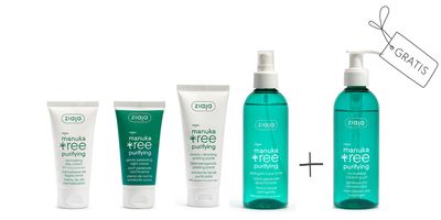 Ziaja MANUKA TREE Gesichtspflege-Set für unreine Haut mit GRATIS Reinigungsgel