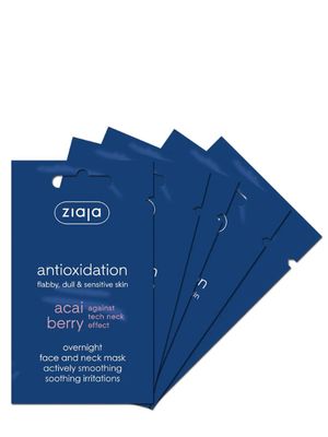 Ziaja ACAIBEERE antioxidative Hals- & Gesichtsmaske für die Nacht 20Stk.