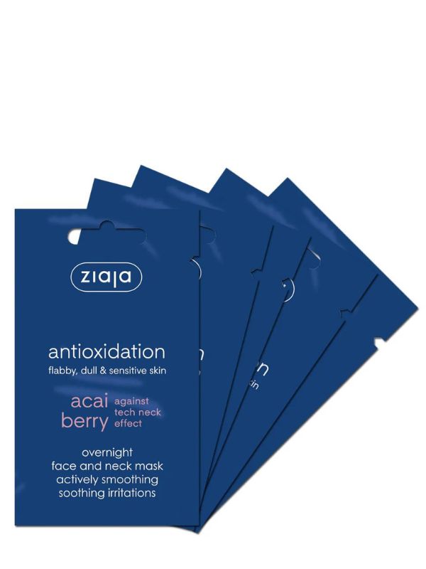 Ziaja ACAIBEERE antioxidative Hals- & Gesichtsmaske für die Nacht 20Stk.