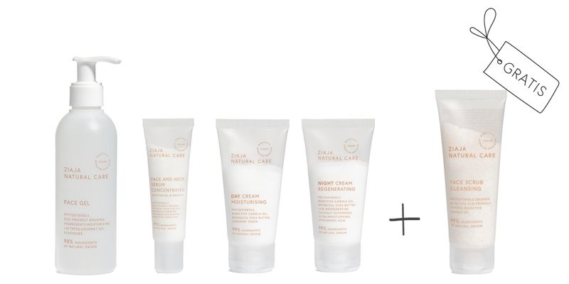 Ziaja NATURAL CARE Gesichtspflege-Set GRATIS Gesichtspeeling