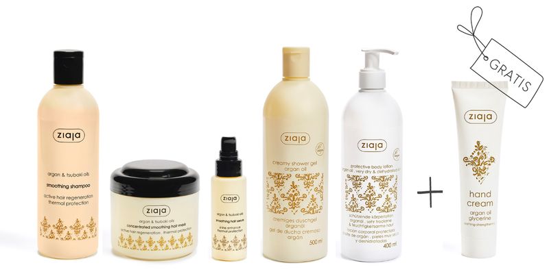 Ziaja ARGANÖL Körper- und Haarpflege-Set mit GRATIS Handcreme