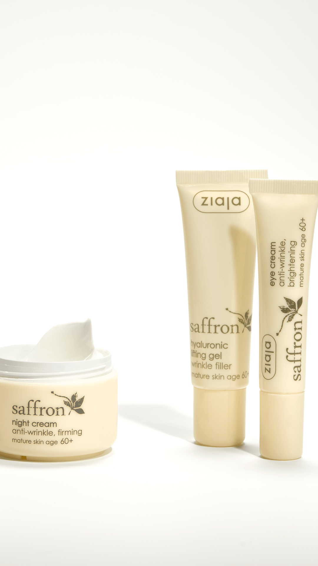 Ziaja SAFRAN aufhellende Anti-Falten Augencreme mit Kollagen-Formel 15ml