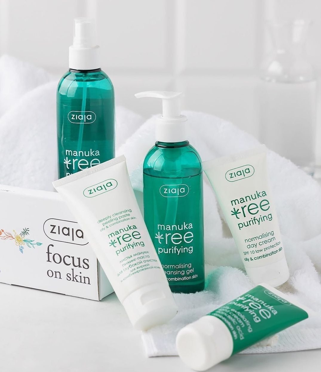 Ziaja MANUKA TREE Gesichtspflege-Set für unreine Haut mit GRATIS Reinigungsgel