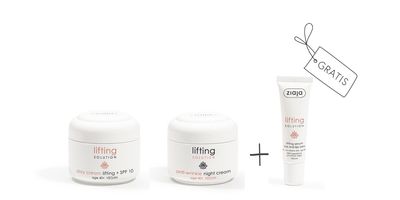 Ziaja LIFTING SOLUTION 40+ Gesichtspflege-Set mit GRATIS Augen- und Lippenserum