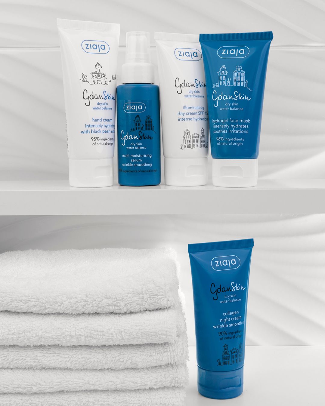 Ziaja GDANSKIN feuchtigkeitsspendendes Anti-Falten Booster-Serum, 50ml