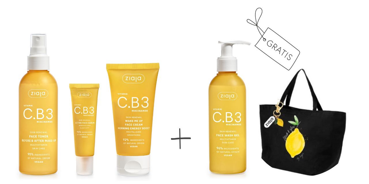 Ziaja VITAMIN C.B3 energetisierendes Gesichtspflegeritual-Set mit GRATIS Reinigungsgel