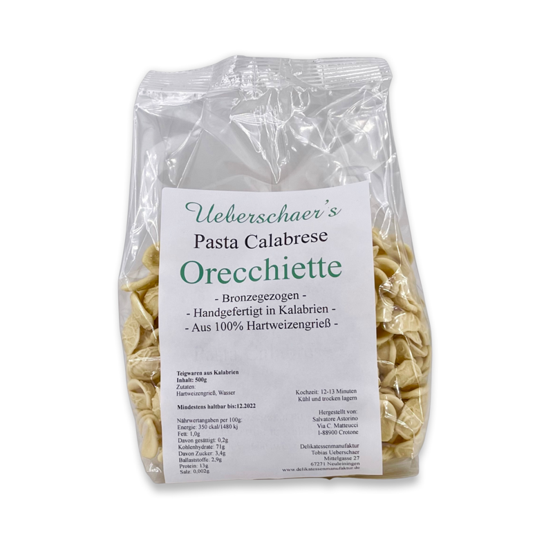 Ueberschaer's Pasta Calabrese Orecchiette Ueberschaer's Pasta Calabrese Orecchiette