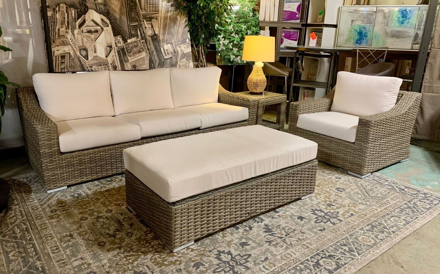 Enclover | Outdoor Sofa, Chair, End Table + Ottoman