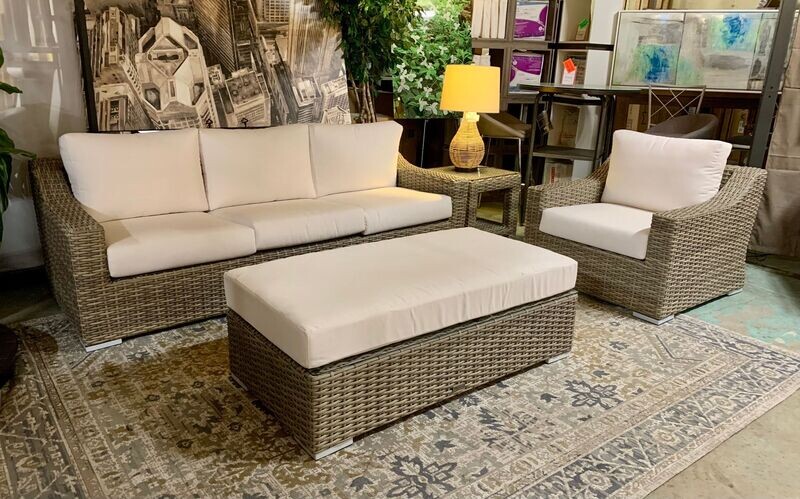 Enclover | Outdoor Sofa, Chair, End Table + Ottoman Enclover | Outdoor Sofa, Chair, End Table + Ottoman