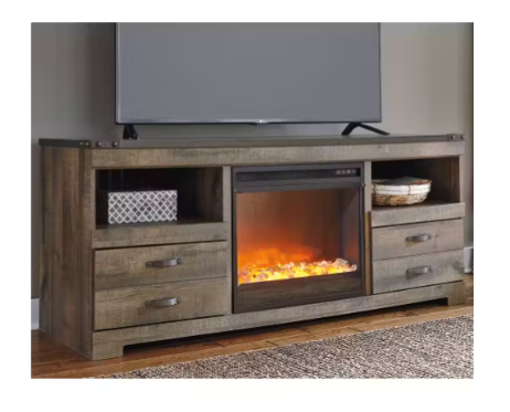 Ashley | Trinell 63 Ashley | Trinell 63" TV Stand w/ Fireplace