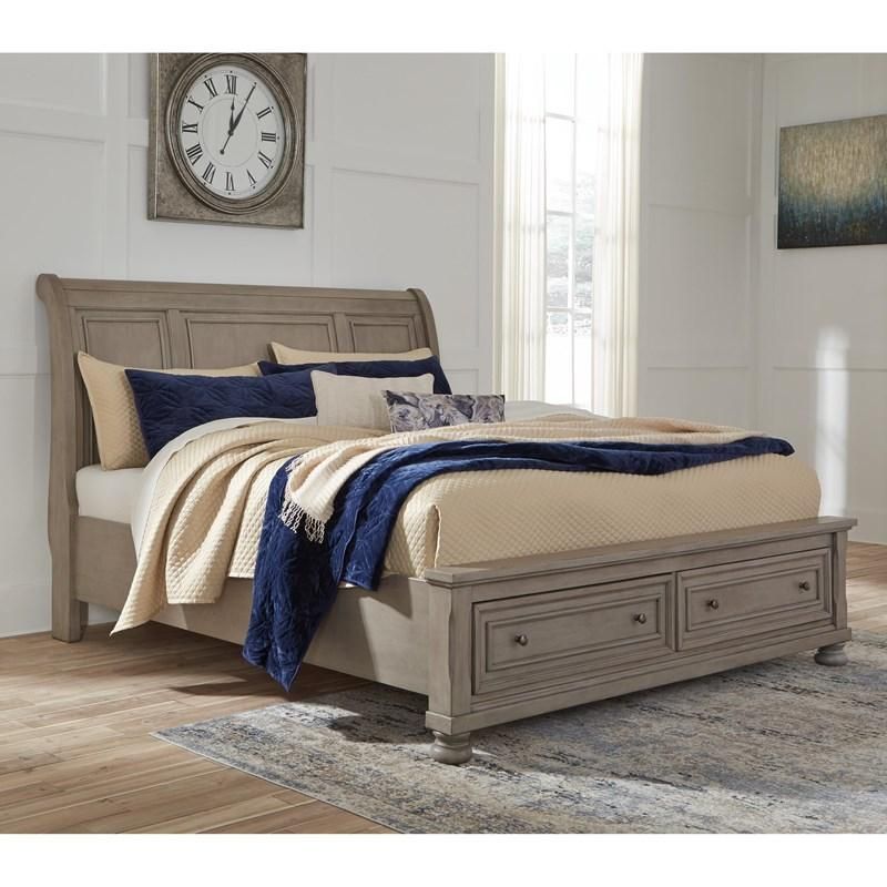 Ashley | Lettner King Bed With Footboard Storage Ashley | Lettner King Bed With Footboard Storage