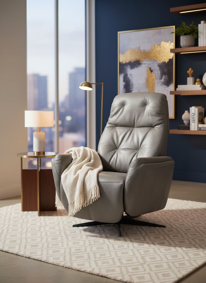 Donald Choi | Vega Power Recliner | Grey Leather