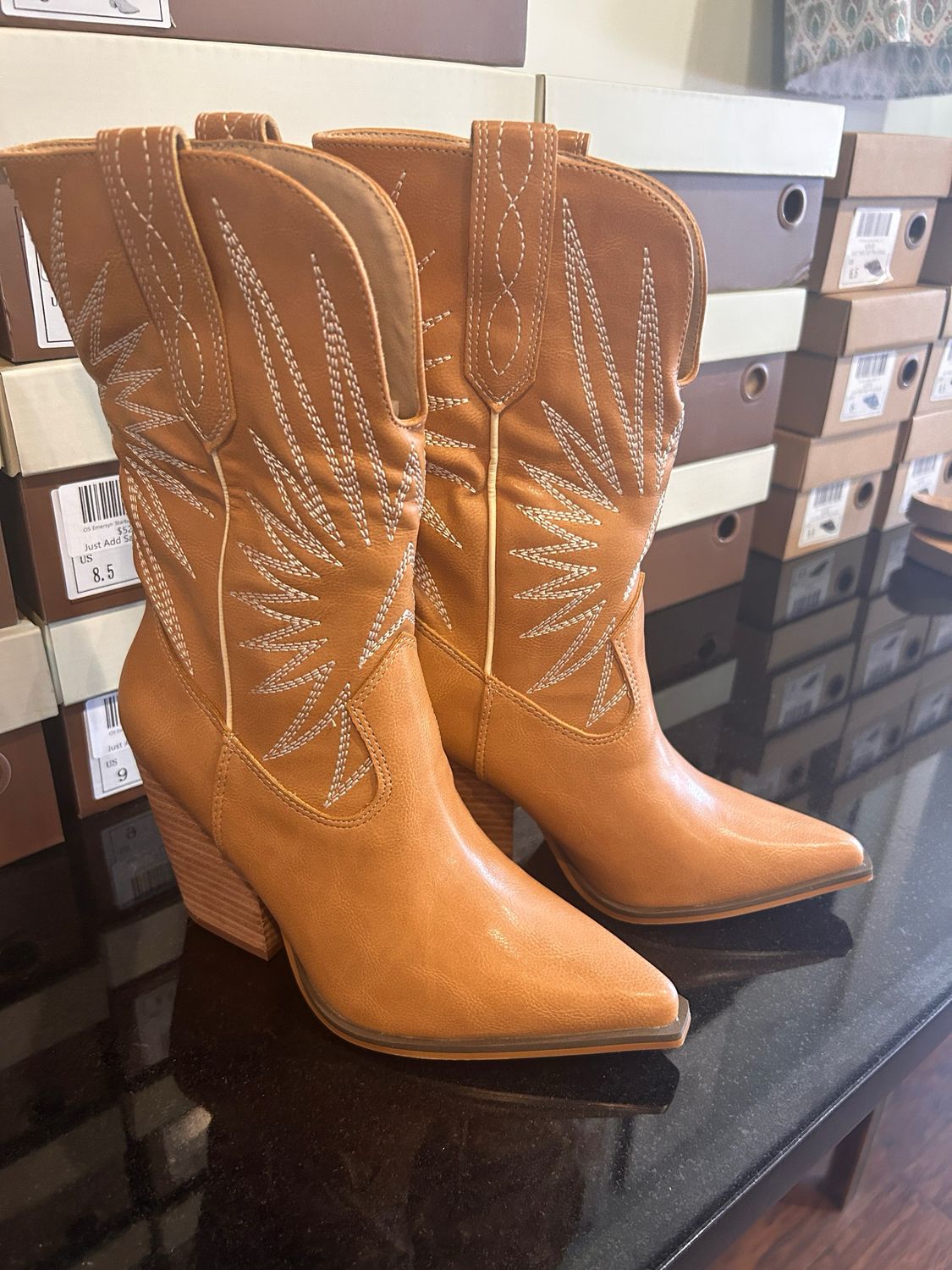 Emersyn Starburst Boots, Tan