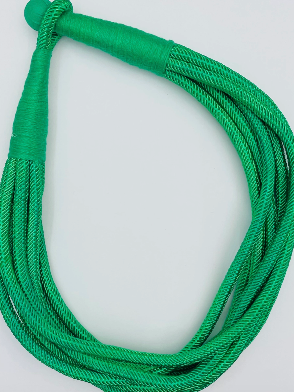 Slub 8-Strand Necklace, Kelly Green