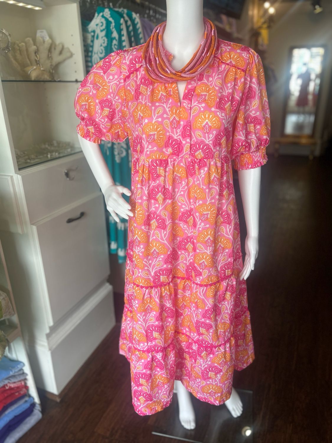 Rowan Sunshine Dress, Pink Mix