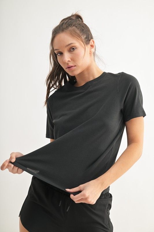 Boxy Fit Tee, Black