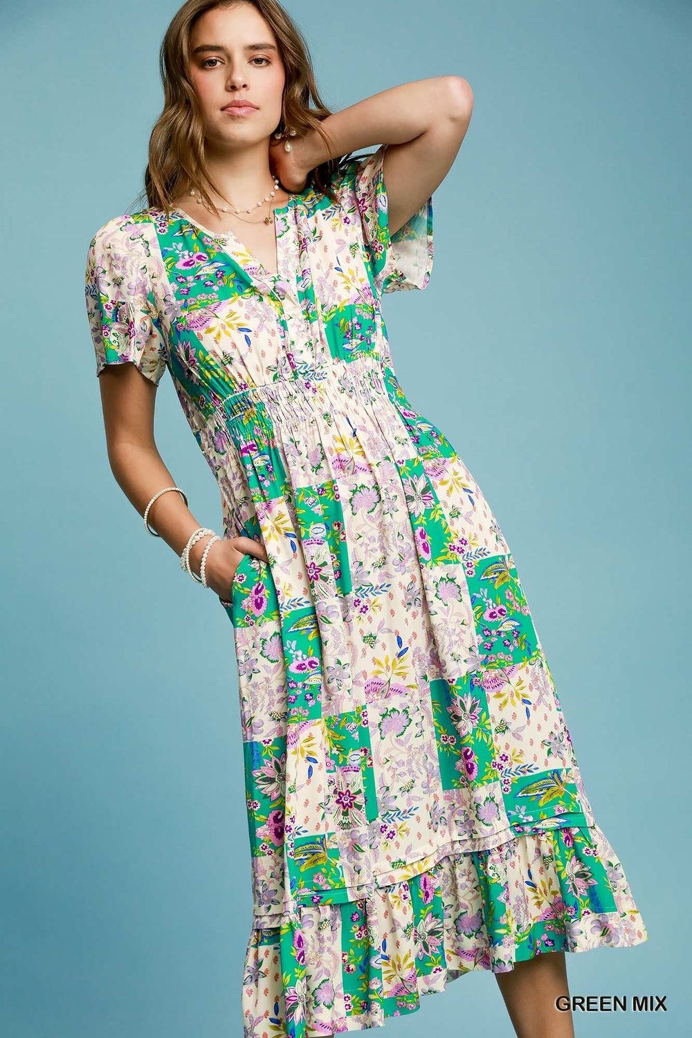 Floral Patchwork Dress
