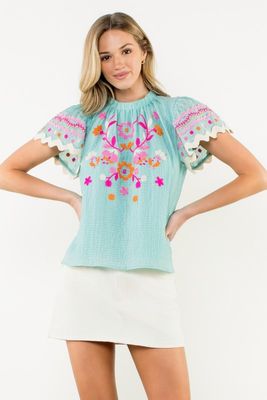THML Ruby Embroidered Top