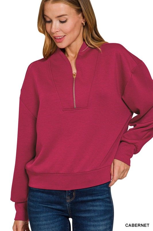 Scuba Pullover, Burgundy