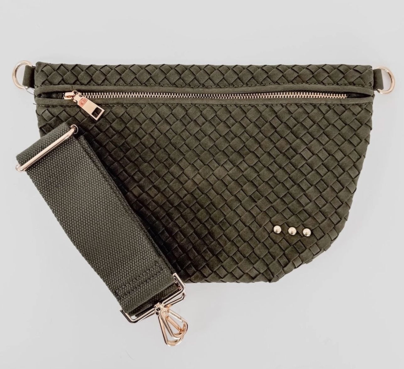 Westlyn Woven Bum Bag, Suede