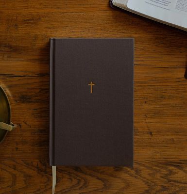 Leather Bound Cross Journal