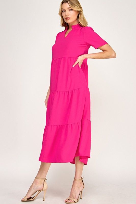Lydia Dress, Fuchsia