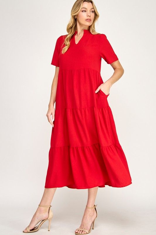 Lydia Dress, Red