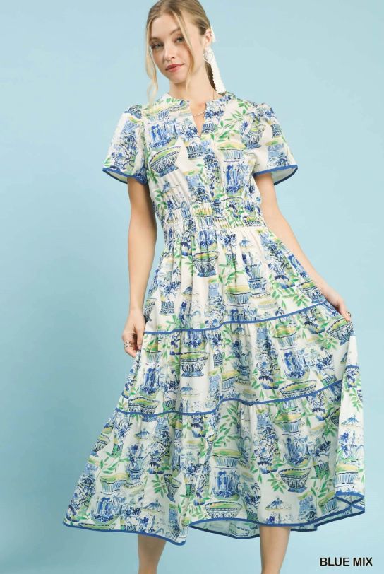 Chinoiserie Maxi Dress