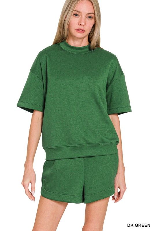 Scuba Shorts Set, Dark Green